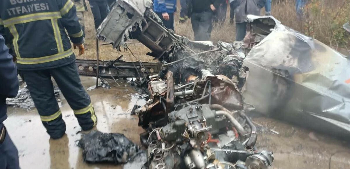 Son dakika! Bursa'da tek motorlu uçak düştü: 2 ölü