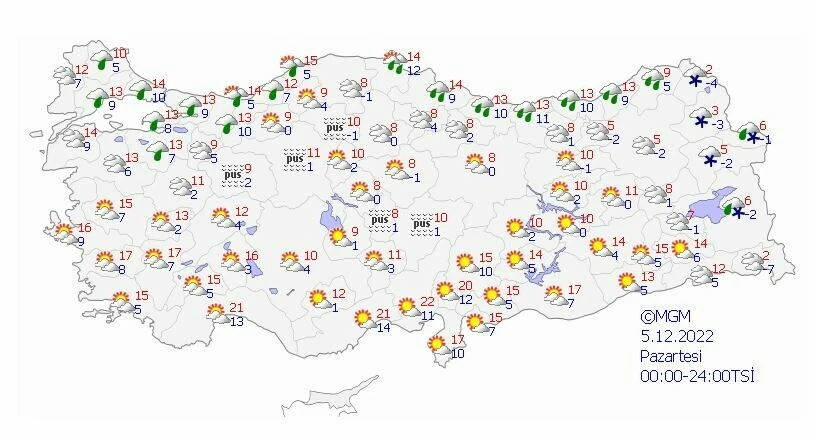 Sıcaklıklar eksiyi gördü, kar yağışının etkili olduğu il sayısı arttı! (Meteoroloji 5 günlük hava tahmin raporu)