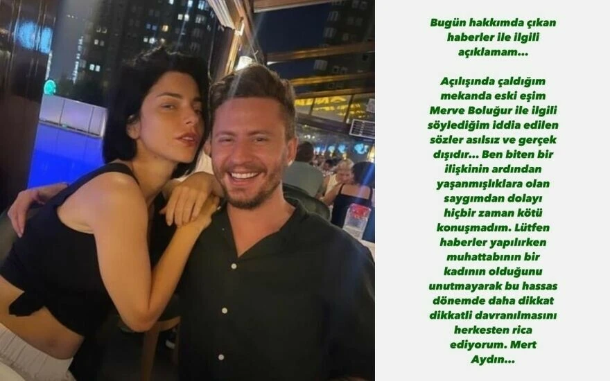 Merve Boluğur’a "Gereksiz insan" dediği iddia edilen Mert Aydın sessizliğini bozdu!