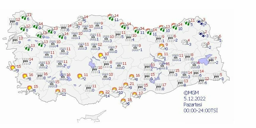 Sis, sağanak ve kar… Sıcaklıklar sıfırın altını gördü (Meteoroloji son hava tahmin raporunu paylaştı)