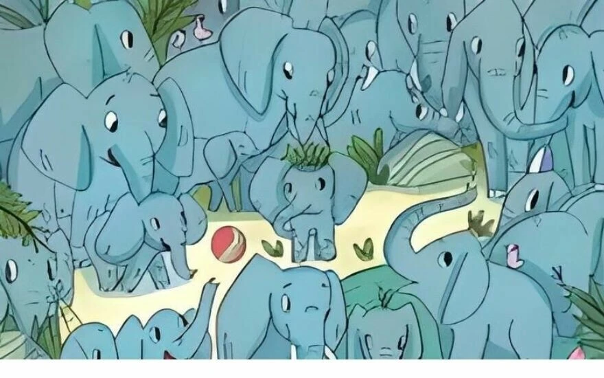 Dahiliğinizi bu zeka testiyle gösterin: Fillerin arasındaki gergedanı bulmak için 9 saniyeniz var!