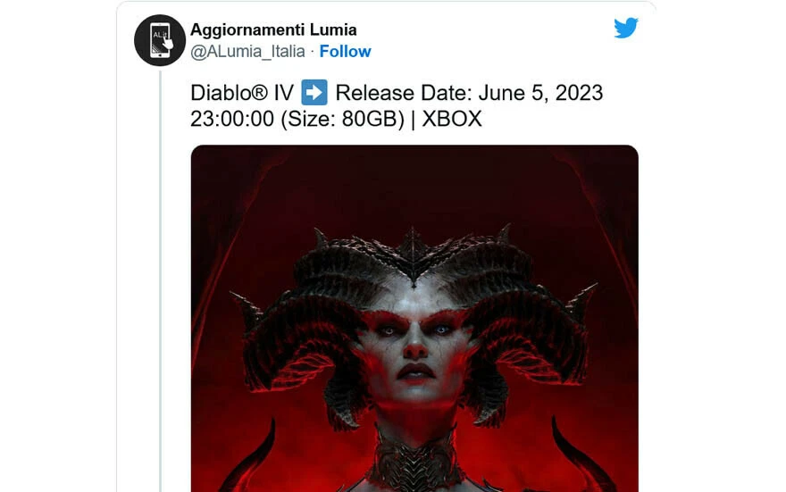 Diablo 4 çıkış tarihi, Microsoft'un resmi Xbox mağazası aracılığıyla sızdırıldı