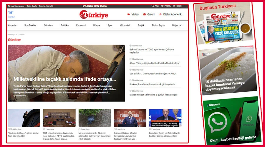 TURKIYEGAZETESI.COM.TR YENİLENDİ: Reklamsız deneyim, kullanıcı dostu arayüz, sesli dinleme, özel profil sayfası