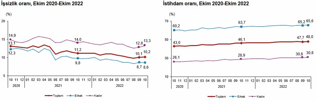 Son dakika! TÜİK açıkladı: Ekim ayında işsizlik oranı yüzde 10,2 oldu