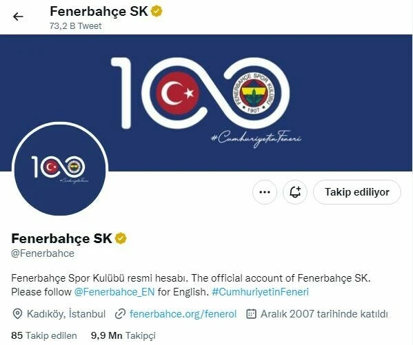 Twitter'da yeni dönem başladı, Fenerbahçe 'altın tik'i kaptı