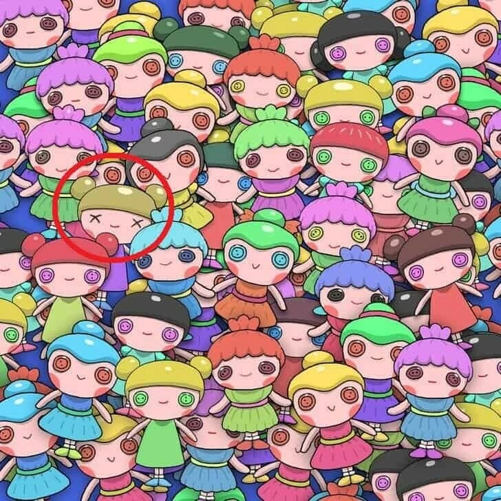 Ne kadar zeki olduğunuzu 9 saniyede keşfedin: Farklı bebeği 9 saniye içinde bulanlar süper zekalı kabul ediliyor!