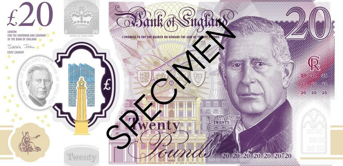 İngiltere Kralı III. Charles'ın yer aldığı banknotlar ilk kez görücüye çıktı