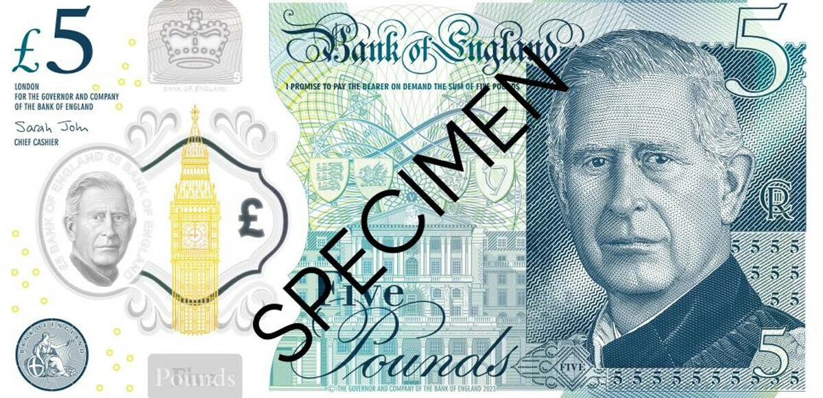 İngiltere Kralı III. Charles'ın yer aldığı banknotlar ilk kez görücüye çıktı
