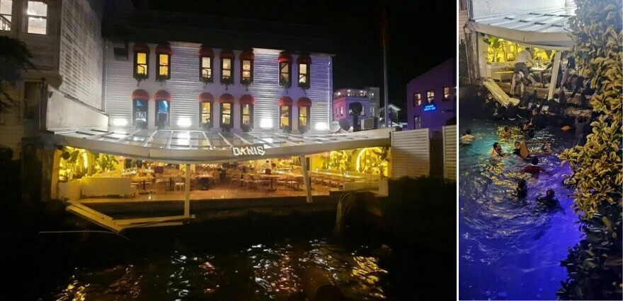 Son dakika! Bebek'te denize sıfır restoranın iskelesi çöktü, müşteriler denize düştü