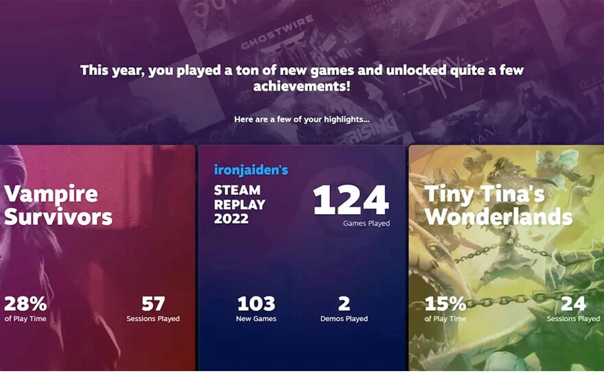 Steam, 2022 için kişisel sonuçları açıkladı: Platformda nasıl ve ne kadar zaman geçirdiğinizi görebilirsiniz!