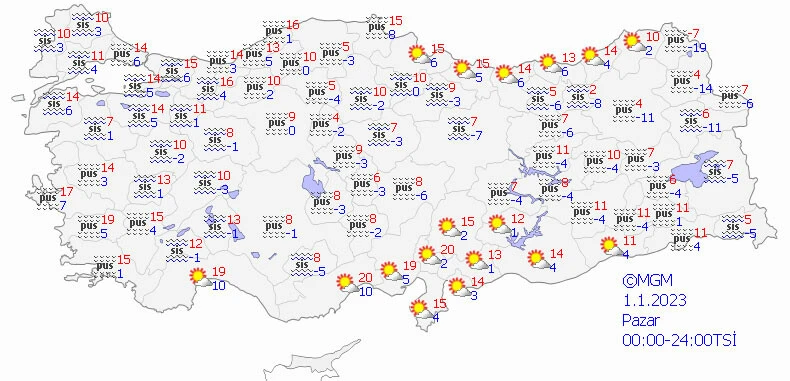 Meteoroloji'den sis ve pus uyarısı: Göz gözü görmeyecek (1 Ocak 2023 hava durumu)